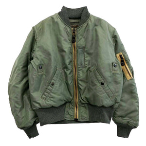 The REAL McCOY'S ザリアルマッコイズ MIL-J-8279A ALBERT TURNER MA-1 フライト ジャケット カーキ系 XS【中古】