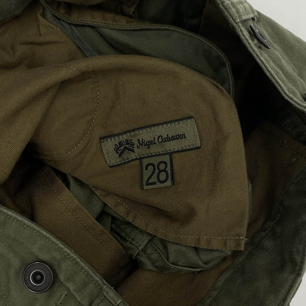 Nigel Cabourn ナイジェルケーボン 8049-00-50012-1-2 ARMY CARGO PANT アーミー カーゴ パンツ カーキ系 28【新古品】【未使用】【中古】