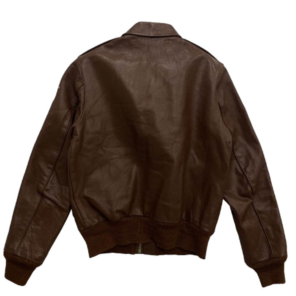 The REAL McCOY'S ザリアルマッコイズ 30-1415 MONARCH MFG CO モーナーク社 実名復刻 US Air Force A-2 レザー フライト ジャケット ブラウン系 34【中古】