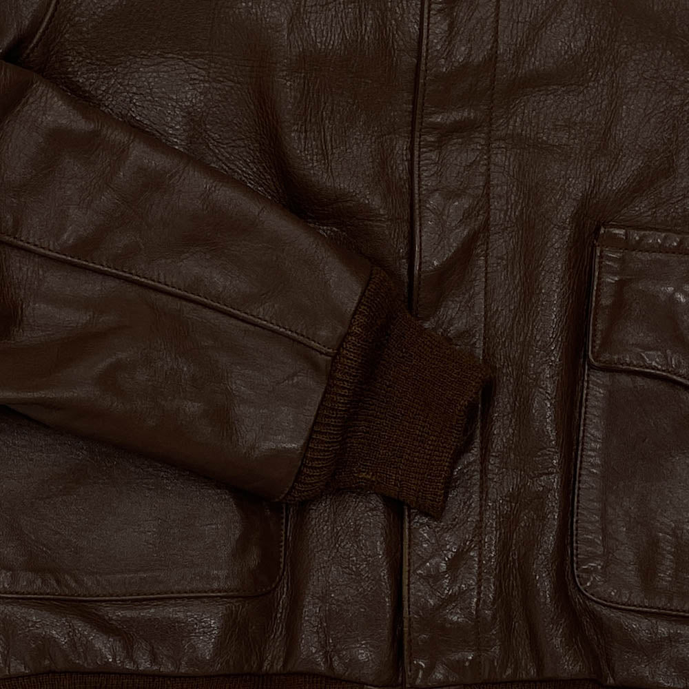 The REAL McCOY'S ザリアルマッコイズ 30-1415 MONARCH MFG CO モーナーク社 実名復刻 US Air Force A-2 レザー フライト ジャケット ブラウン系 34【中古】