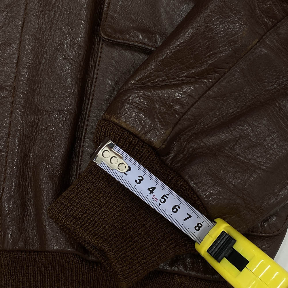 The REAL McCOY'S ザリアルマッコイズ 30-1415 MONARCH MFG CO モーナーク社 実名復刻 US Air Force A-2 レザー フライト ジャケット ブラウン系 34【中古】