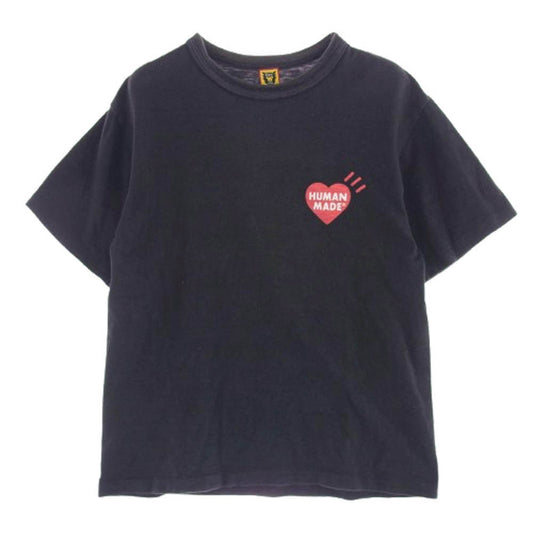 HUMAN MADE ヒューマンメイド ハートロゴ ブラック Tシャツ ブラック系 M【中古】