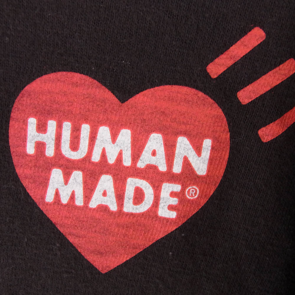 HUMAN MADE ヒューマンメイド ハートロゴ ブラック Tシャツ ブラック系 M【中古】