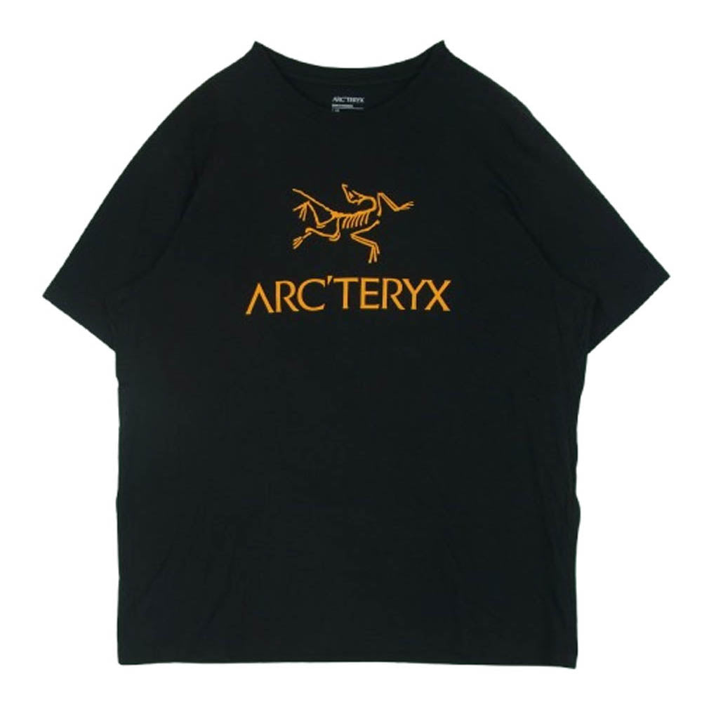 ARC'TERYX アークテリクス X000007991 ARCWORD LOGO SS 半袖 Tシャツ コットン コロンビア製 ブラック系 オレンジ系 L【中古】
