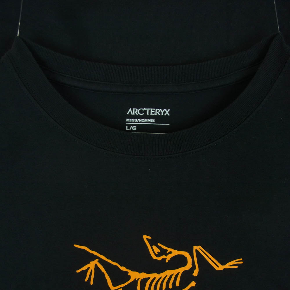ARC'TERYX アークテリクス X000007991 ARCWORD LOGO SS 半袖 Tシャツ コットン コロンビア製 ブラック系 オレンジ系 L【中古】
