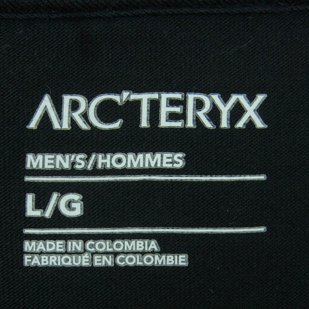 ARC'TERYX アークテリクス X000007991 ARCWORD LOGO SS 半袖 Tシャツ コットン コロンビア製 ブラック系 オレンジ系 L【中古】