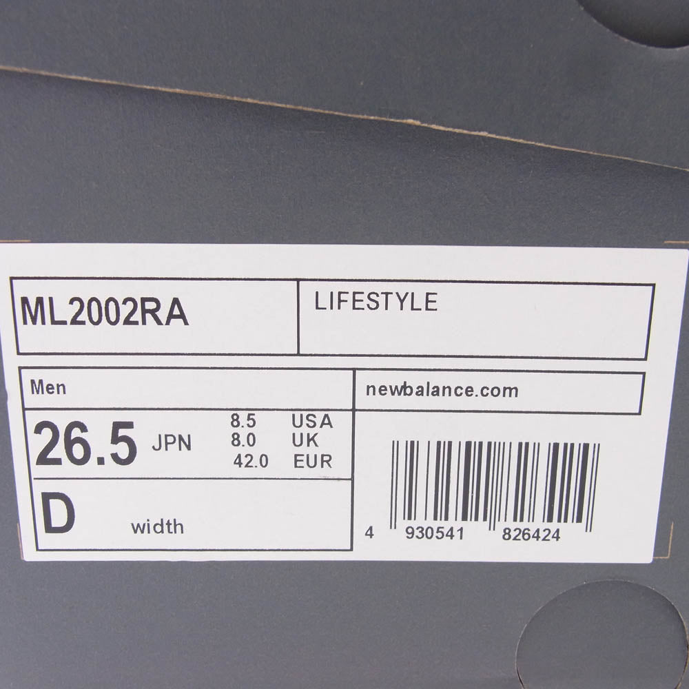 NEW BALANCE ニューバランス ML2002RA 2002R Gray グレー ローカット グレー系 26.5cm【中古】