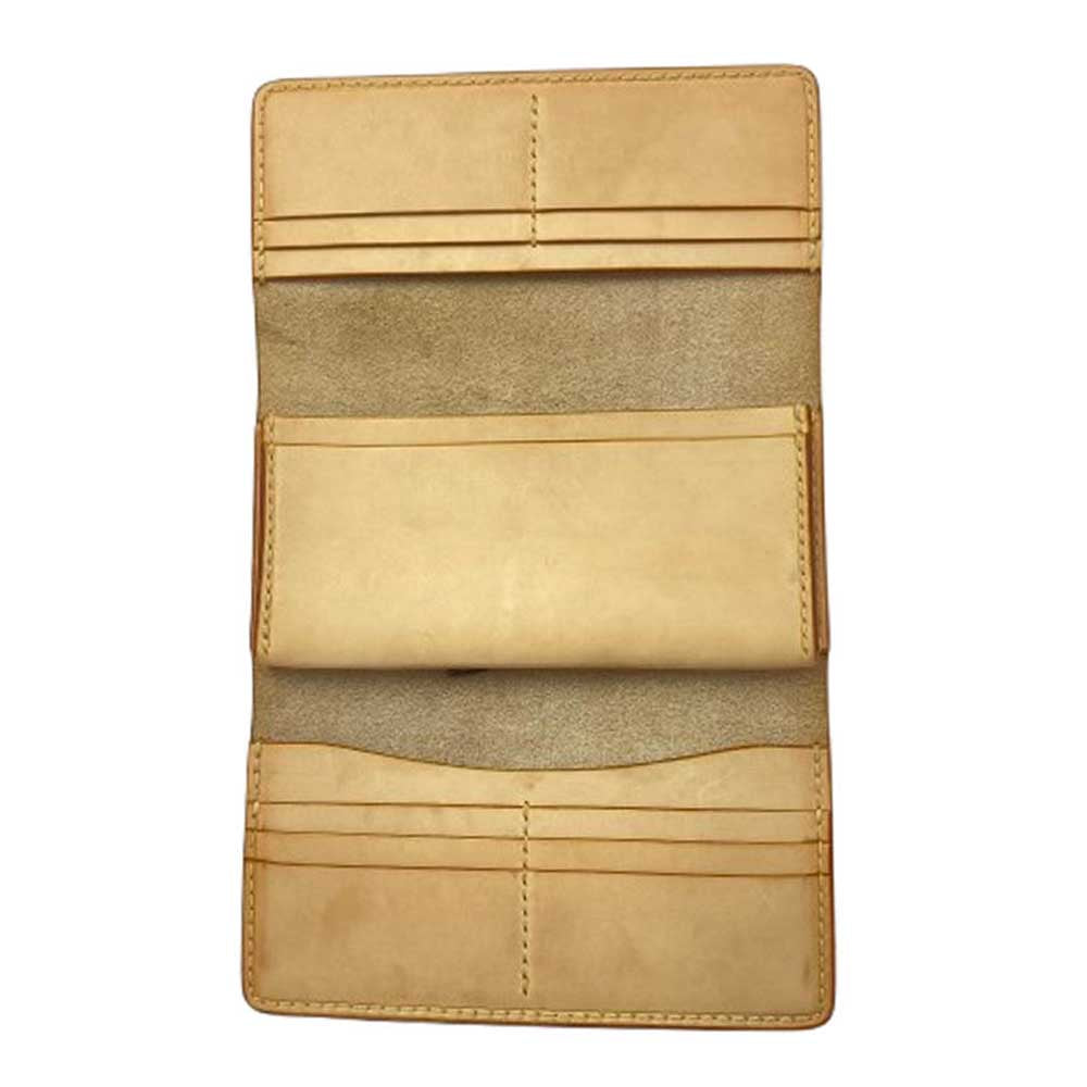 TADY&KING タディアンドキング tl-02 TADY Leather ロングウォレット 3つ折り レザー 長財布 ベージュ系【中古】