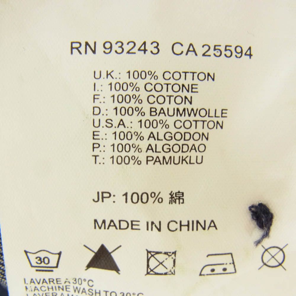 DIESEL ディーゼル 刺繍 デニム ウエスタン ワーク シャツ インディゴブルー系 M【中古】