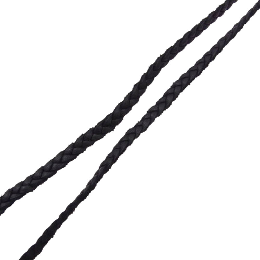 CHROME HEARTS クロムハーツ（原本無） LEATHER BRAID スクロール レザー ブレード ブラック系【中古】