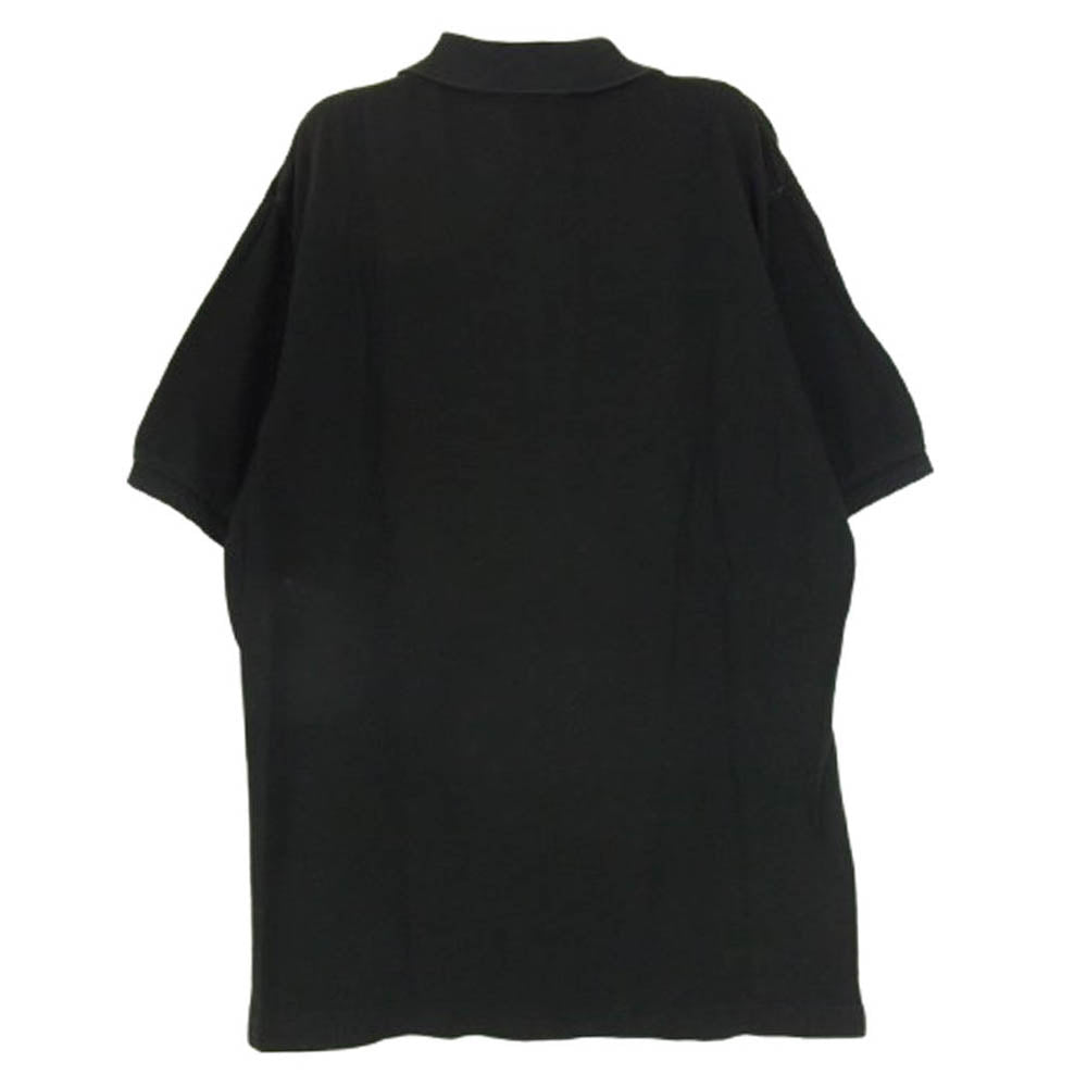 Scye サイ BASICS ベーシックス アップリケ ワッペン刺繍 半袖 ポロシャツ ブラック系 42【中古】