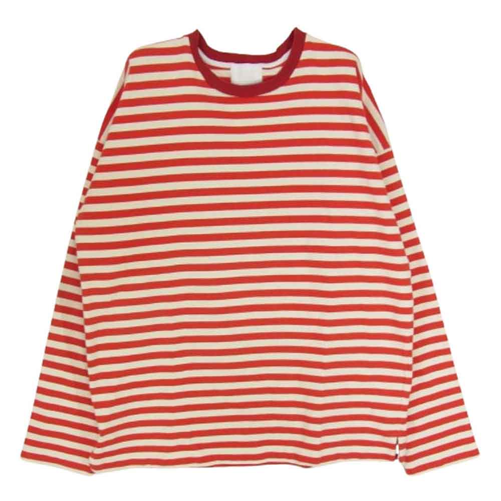 UNITED ARROWS ユナイテッドアローズ & SONS アンドサンズ 5512-299-0170 ロングスリーブ 長袖 ボーダー バスクシャツ Tシャツ レッド系 L【中古】