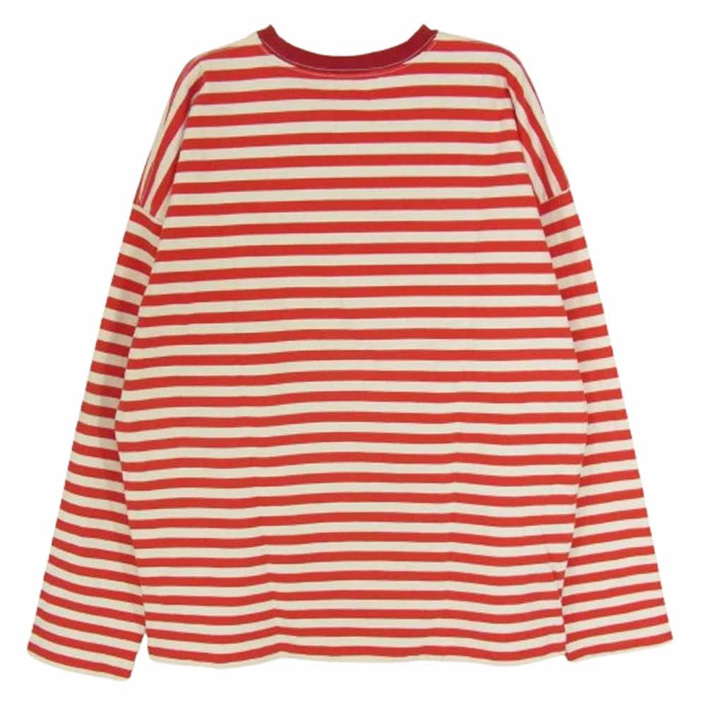 UNITED ARROWS ユナイテッドアローズ & SONS アンドサンズ 5512-299-0170 ロングスリーブ 長袖 ボーダー バスクシャツ Tシャツ レッド系 L【中古】