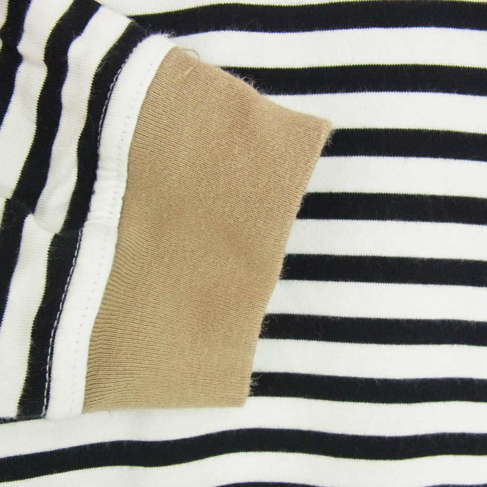 VAINL ARCHIVE ヴァイナルアーカイブ ボーダー リンガー ロングスリーブ 長袖 カットソー Tシャツ ブラック系 L【中古】