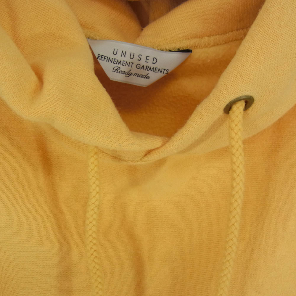 UNUSED アンユーズド US1152 Sweat Hoodie スウェット フーディ プルオーバー パーカー イエロー系 2【中古】