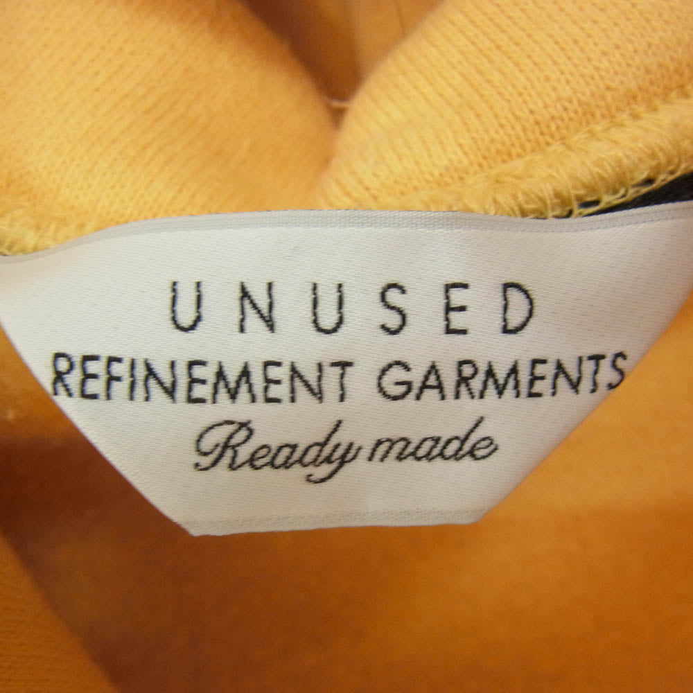 UNUSED アンユーズド US1152 Sweat Hoodie スウェット フーディ プルオーバー パーカー イエロー系 2【中古】