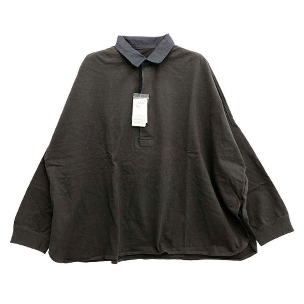 Plage プラージュ 21-070-922-2030 オーバーサイズ ビッグ プルオーバー ラガーシャツ ポロカラー スウェット グレー系 F【中古】