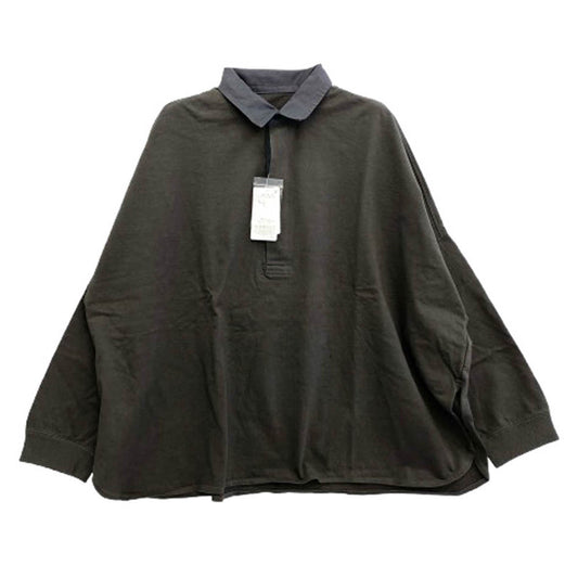 Plage プラージュ 21-070-922-2030 オーバーサイズ ビッグ プルオーバー ラガーシャツ ポロカラー スウェット グレー系 F【中古】
