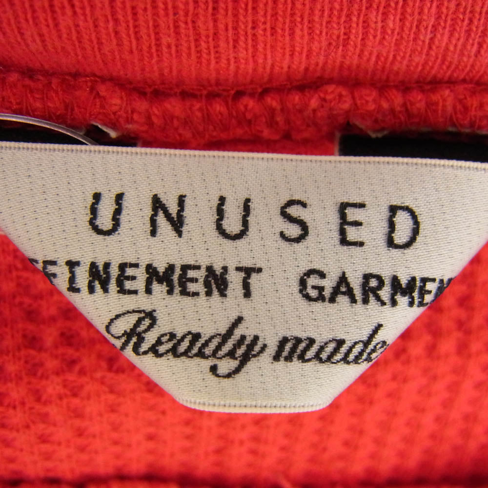 UNUSED アンユーズド US0759 Dameged Sweat クルーネック ダメージ加工 スウェット レッド系 2【中古】