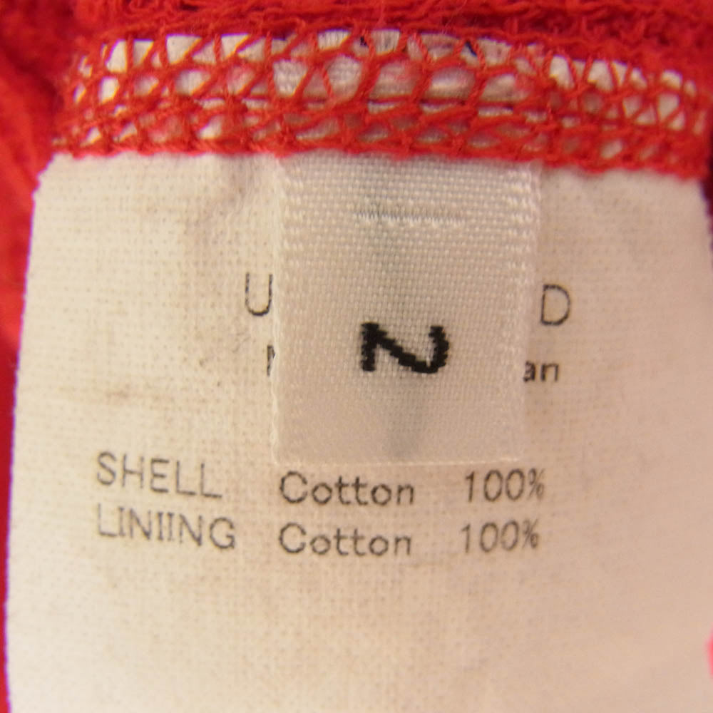 UNUSED アンユーズド US0759 Dameged Sweat クルーネック ダメージ加工 スウェット レッド系 2【中古】