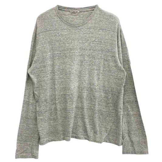 AURALEE オーラリー A5AT08ST SEAMLESS LS BIG TEE シームレス 長袖 Tシャツ グレー系 4【中古】