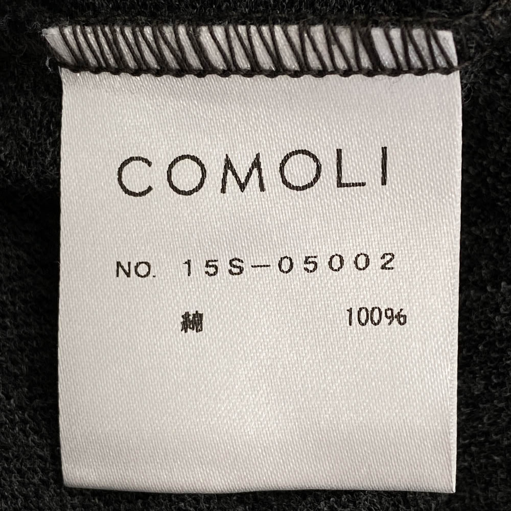 COMOLI コモリ 15SS 15S-05002 裏毛長袖 クルーネック カットソー Tシャツ グレー系 3【中古】