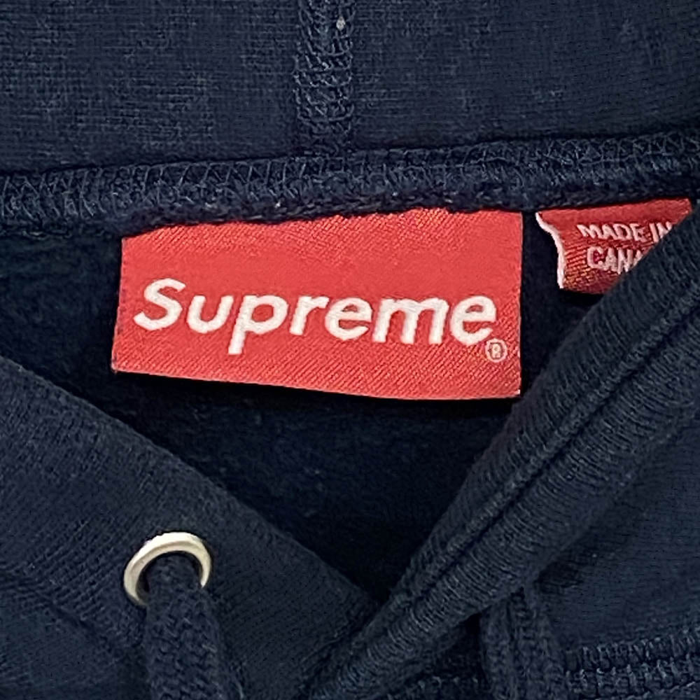 Supreme シュプリーム 18SS Gonz Logo Hooded Sweatshirt ロゴ プルオーバー パーカー スウェット シャツ ダークネイビー系 L【中古】