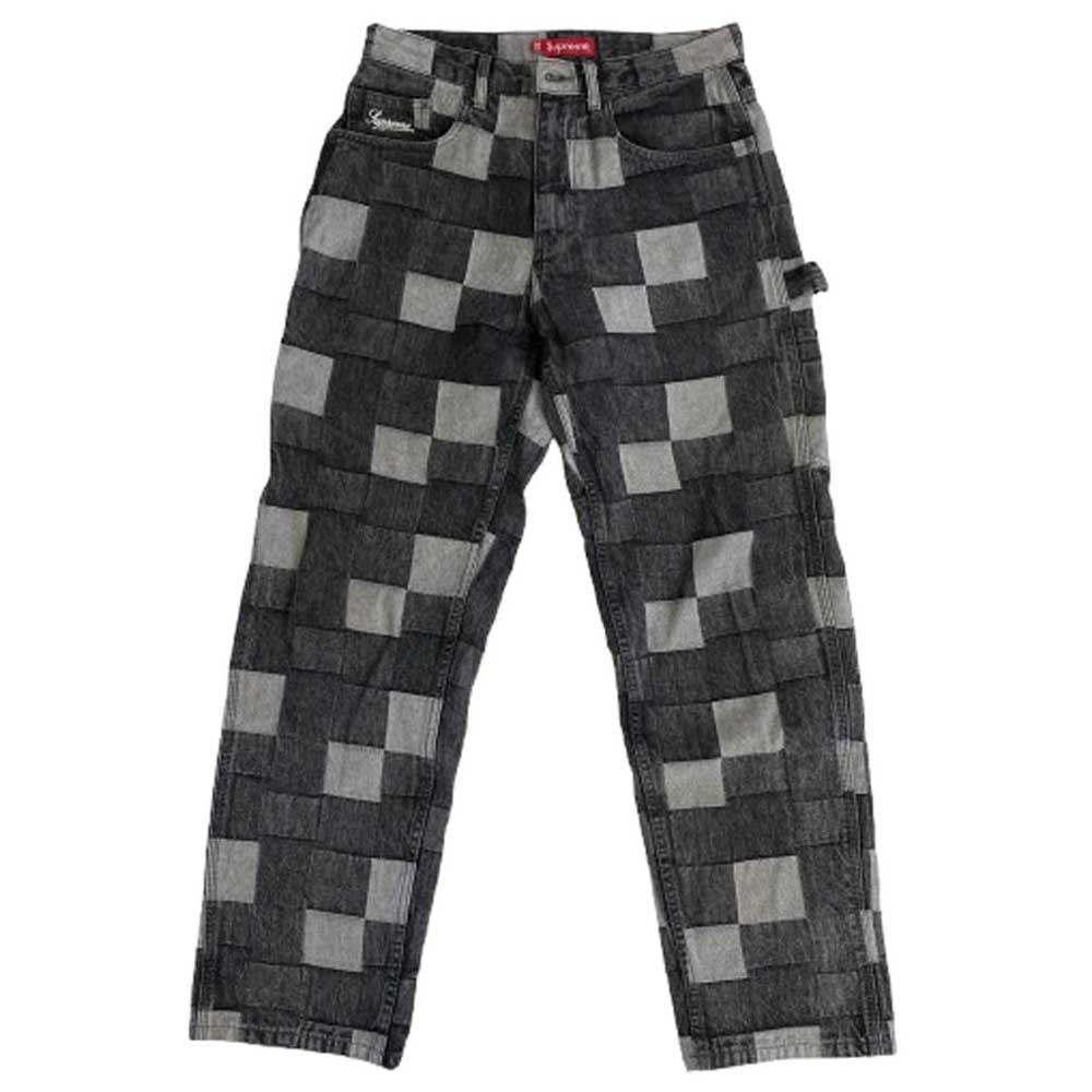 Supreme シュプリーム 21SS Patched Denim Painter Pant パッチワーク デニム ペインター パンツ ブラック系 30【中古】