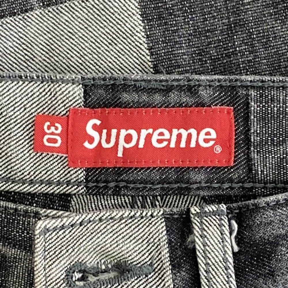 Supreme シュプリーム 21SS Patched Denim Painter Pant パッチワーク デニム ペインター パンツ ブラック系 30【中古】