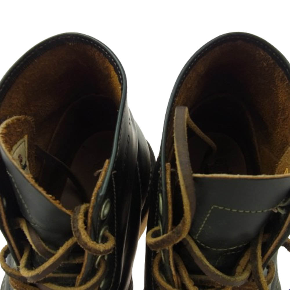 RED WING レッドウィング 9870 四角犬タグ復刻 ブラッククロンダイク 茶芯 IRISH SETTER アイリッシュセッター ワーク ブーツ ブラック系 26.5cm【中古】