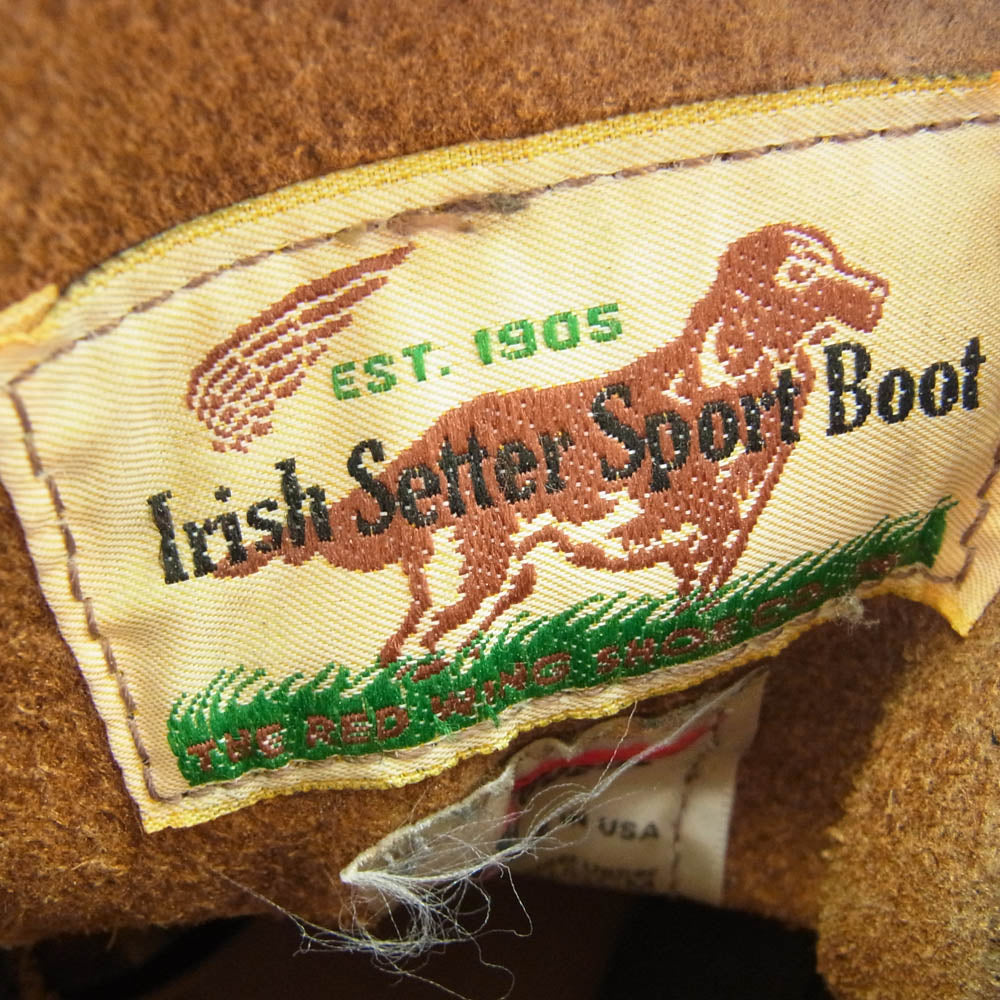 RED WING レッドウィング 9870 四角犬タグ復刻 ブラッククロンダイク 茶芯 IRISH SETTER アイリッシュセッター ワーク ブーツ ブラック系 26.5cm【中古】