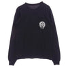 CHROME HEARTS クロムハーツ（原本無） Paris Limited Floral Cross 18 Avenue Long Sleeve Tee  パリ限定 18アヴェニュー フローラルクロス袖プリント ポケット付き 長袖Tシャツ ブラック系 M【中古】