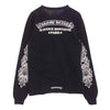 CHROME HEARTS クロムハーツ（原本無） Paris Limited Floral Cross 18 Avenue Long Sleeve Tee  パリ限定 18アヴェニュー フローラルクロス袖プリント ポケット付き 長袖Tシャツ ブラック系 M【中古】