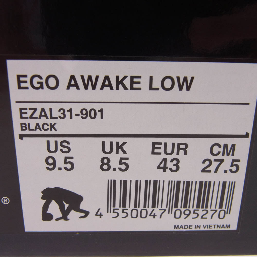 エゴザル EZAL31-901 EGO AWAKE LOW エゴ アウェイク ロー スニーカー ブラック系 27.5cm【中古】