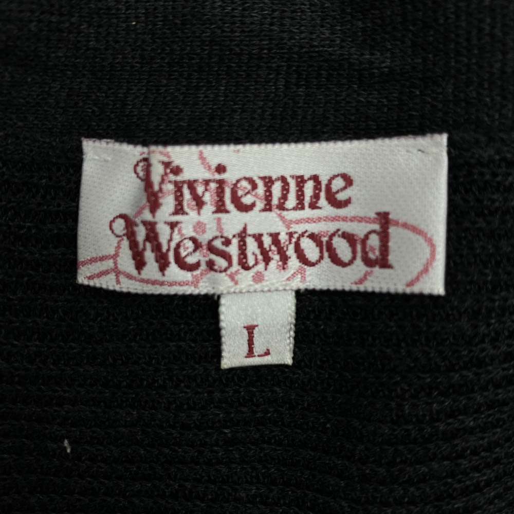 Vivienne Westwood ヴィヴィアンウエストウッド 国内正規品 イタリア製 コットン ボレロ ニット カーディガン ダークグレー系 L【中古】