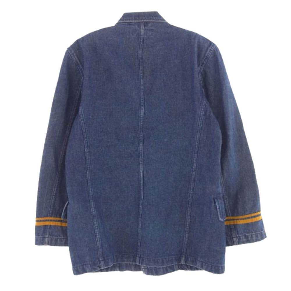 RALPH LAUREN ラルフローレン 90s 金ボタン ダブル デニム ジャケット インディゴブルー系 M【中古】