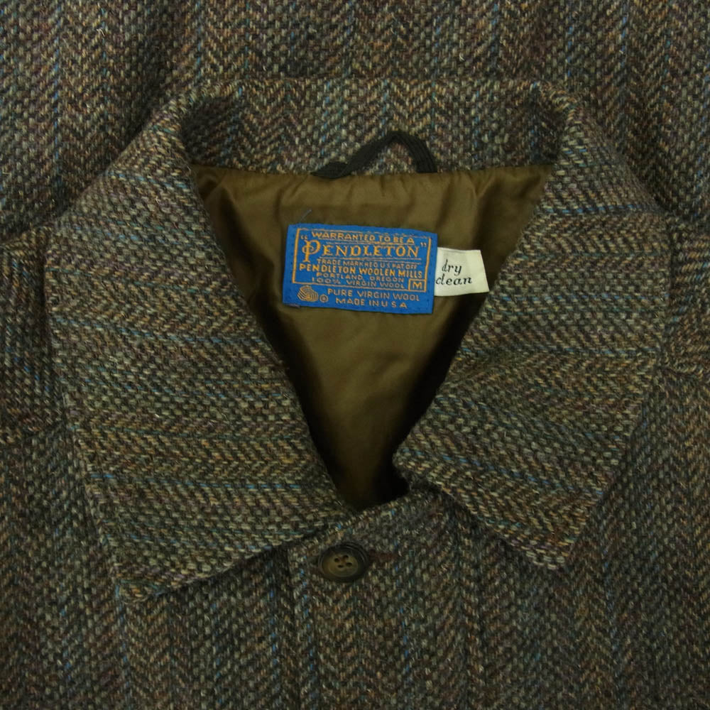 PENDLETON ペンドルトン 70s USA製 ウール フルジップ ブルゾン ジャケット グレー系 M【中古】