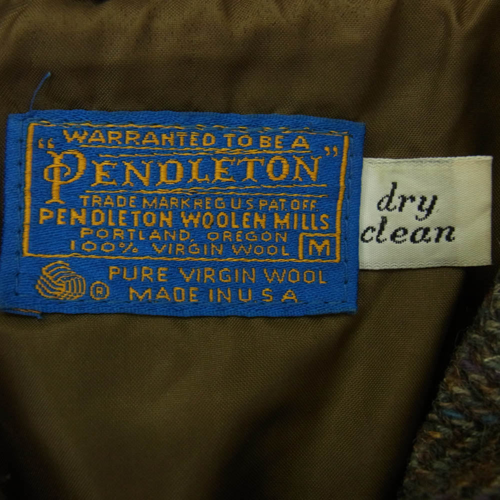 PENDLETON ペンドルトン 70s USA製 ウール フルジップ ブルゾン ジャケット グレー系 M【中古】