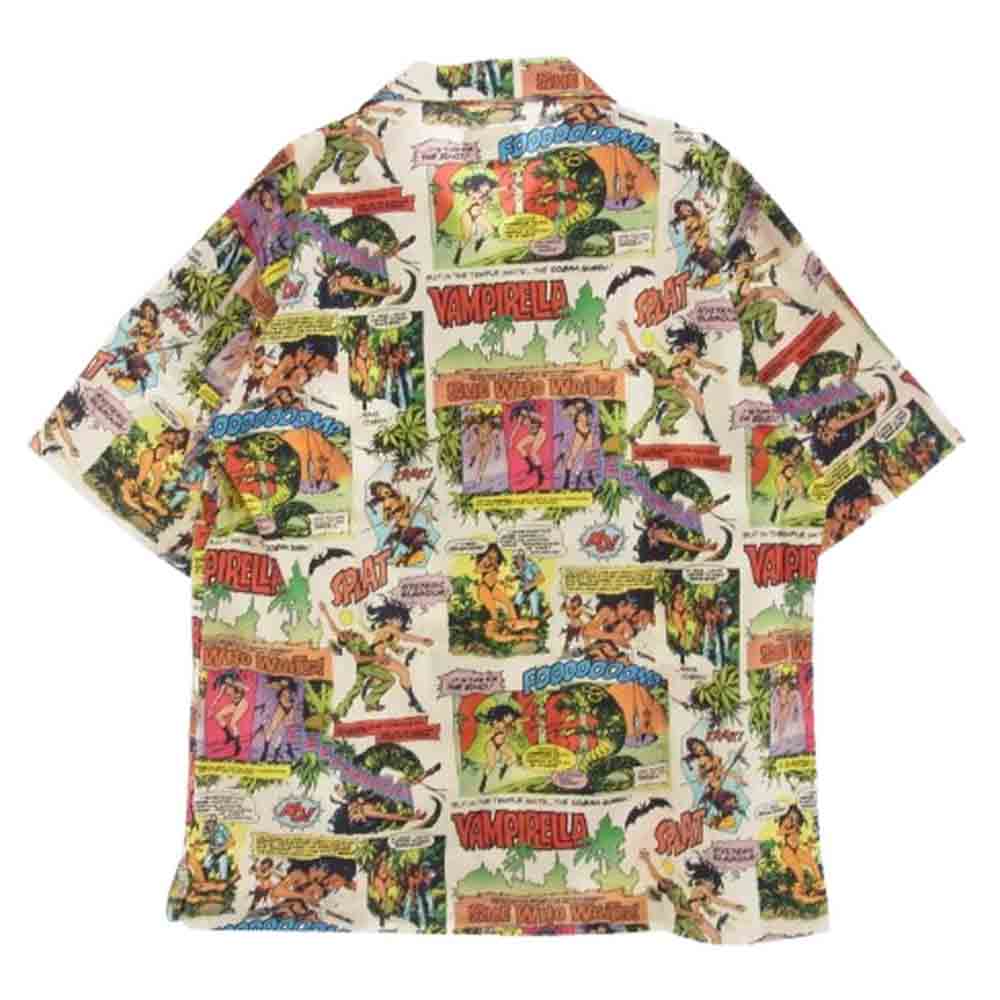 HYSTERIC GLAMOUR ヒステリックグラマー 02251AH17 VAMPIRELLA THE DREADCOBRA バンピレラ  総柄 半袖 シャツ マルチカラー系 L【新古品】【未使用】【中古】