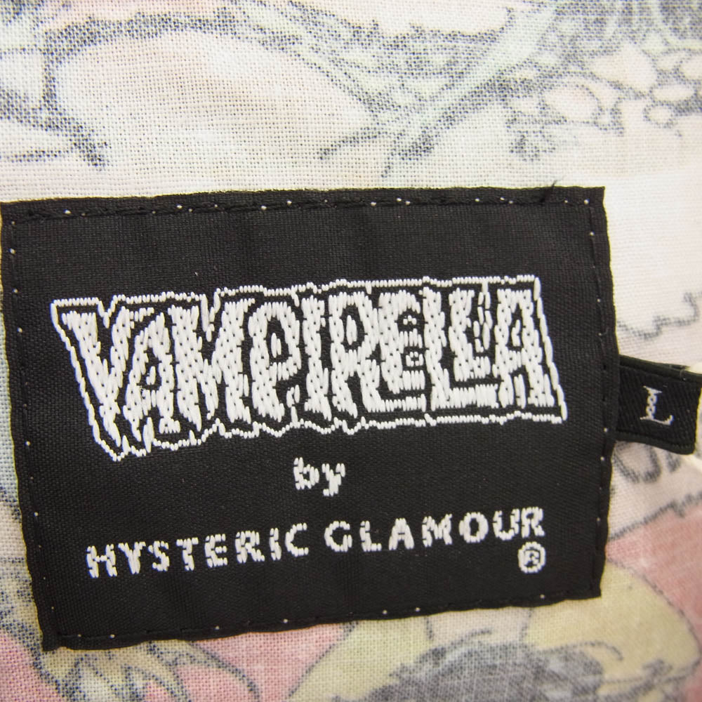 HYSTERIC GLAMOUR ヒステリックグラマー 02251AH17 VAMPIRELLA THE DREADCOBRA バンピレラ  総柄 半袖 シャツ マルチカラー系 L【新古品】【未使用】【中古】