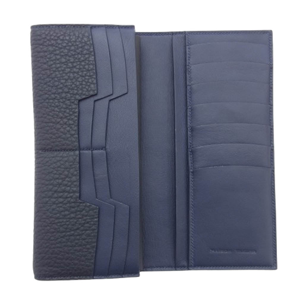 MAISON TAKUYA メゾンタクヤ TT2 Wallet German Shrunken Calf Lamb シュリンクカーフ ゴート 二つ折り 長財布 ブラック系【美品】【中古】