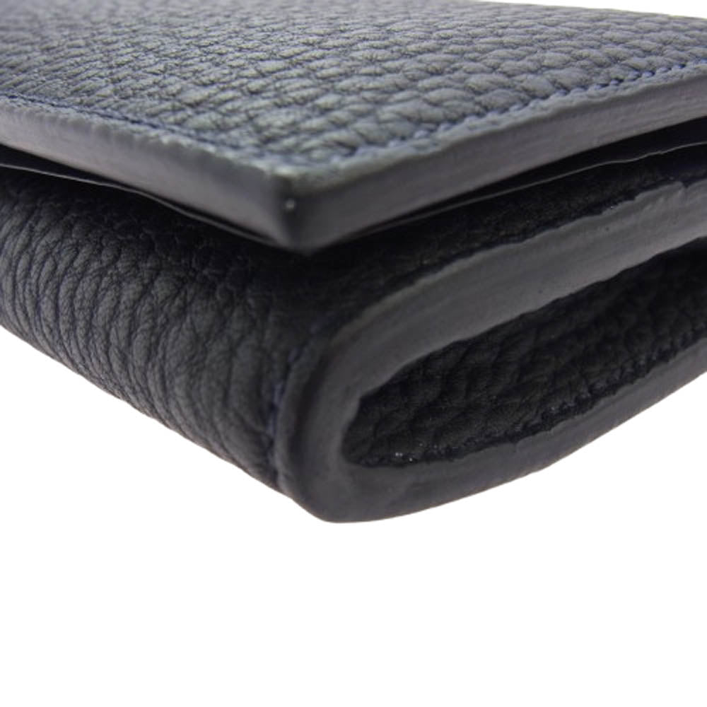 MAISON TAKUYA メゾンタクヤ TT2 Wallet German Shrunken Calf Lamb シュリンクカーフ ゴート 二つ折り 長財布 ブラック系【美品】【中古】