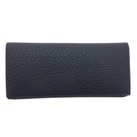 MAISON TAKUYA メゾンタクヤ TT2 Wallet German Shrunken Calf Lamb シュリンクカーフ ゴート 二つ折り 長財布 ブラック系【美品】【中古】