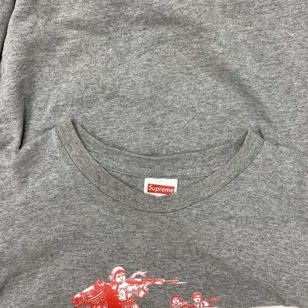 Supreme シュプリーム 19SS Riders Tee ライダー 半袖 Tシャツ グレー系 S【中古】