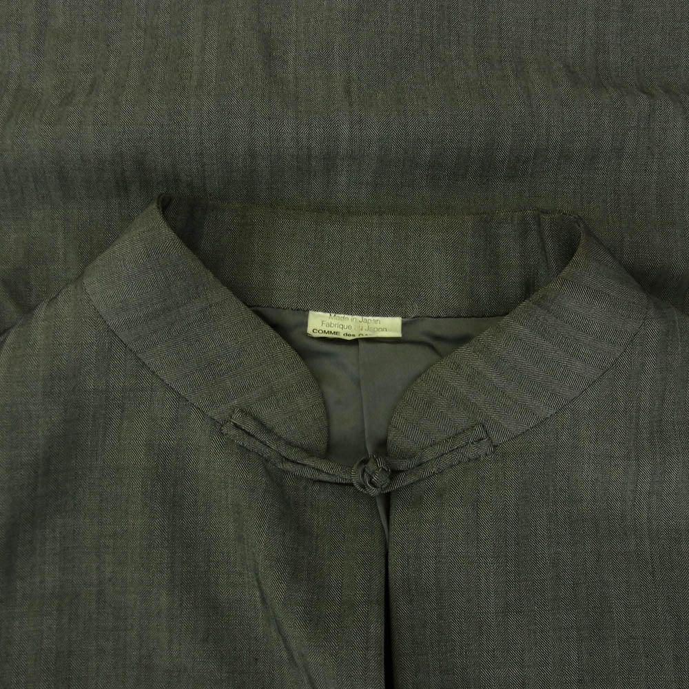 COMME des GARCONS HOMME PLUS コムデギャルソンオムプリュス 13SS PK-J094 POOR KING期 バックスタッズ チャイナ コート グレー系 シルバー系 M【中古】