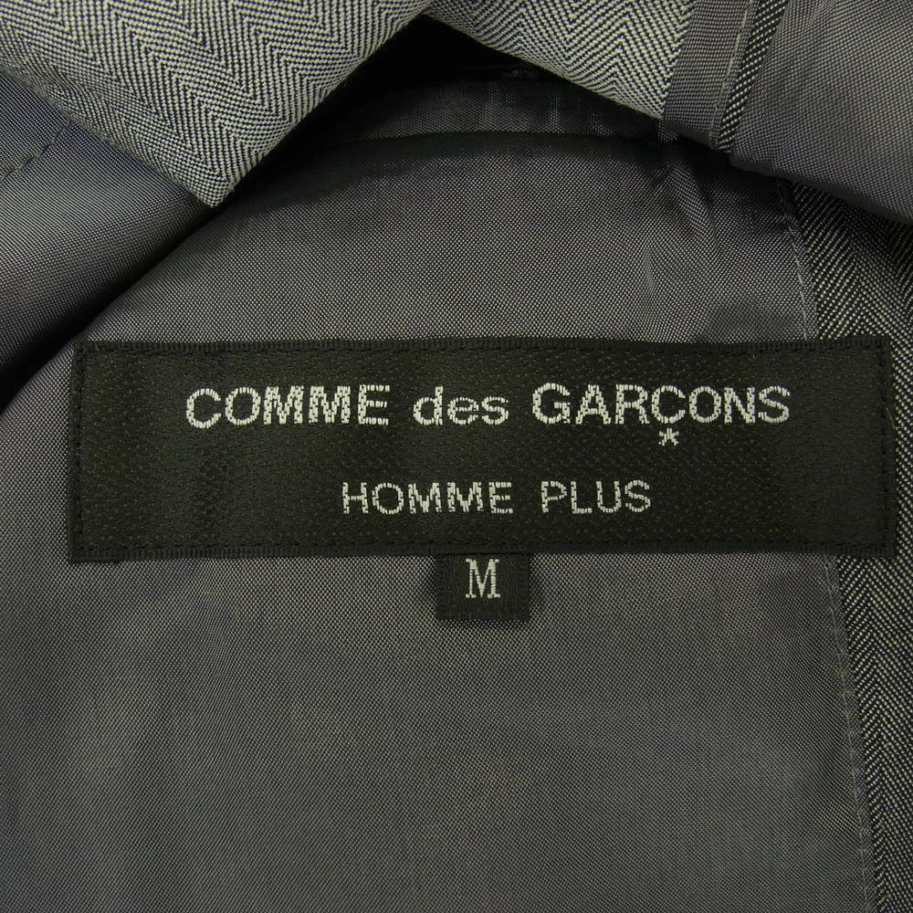 COMME des GARCONS HOMME PLUS コムデギャルソンオムプリュス 13SS PK-J094 POOR KING期 バックスタッズ チャイナ コート グレー系 シルバー系 M【中古】