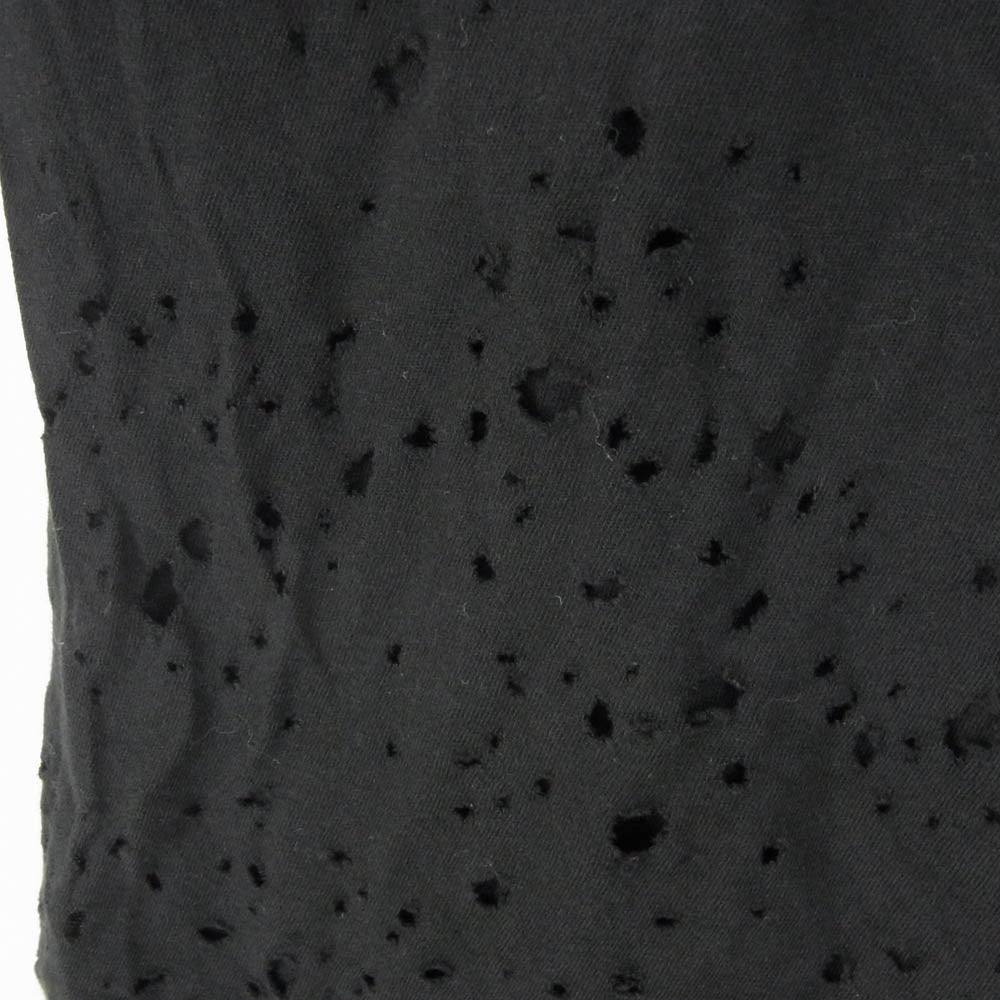 MIHARA YASUHIRO ミハラヤスヒロ 81643844 ダメージ加工 コットン 半袖 Tシャツ ブラック系 48【中古】
