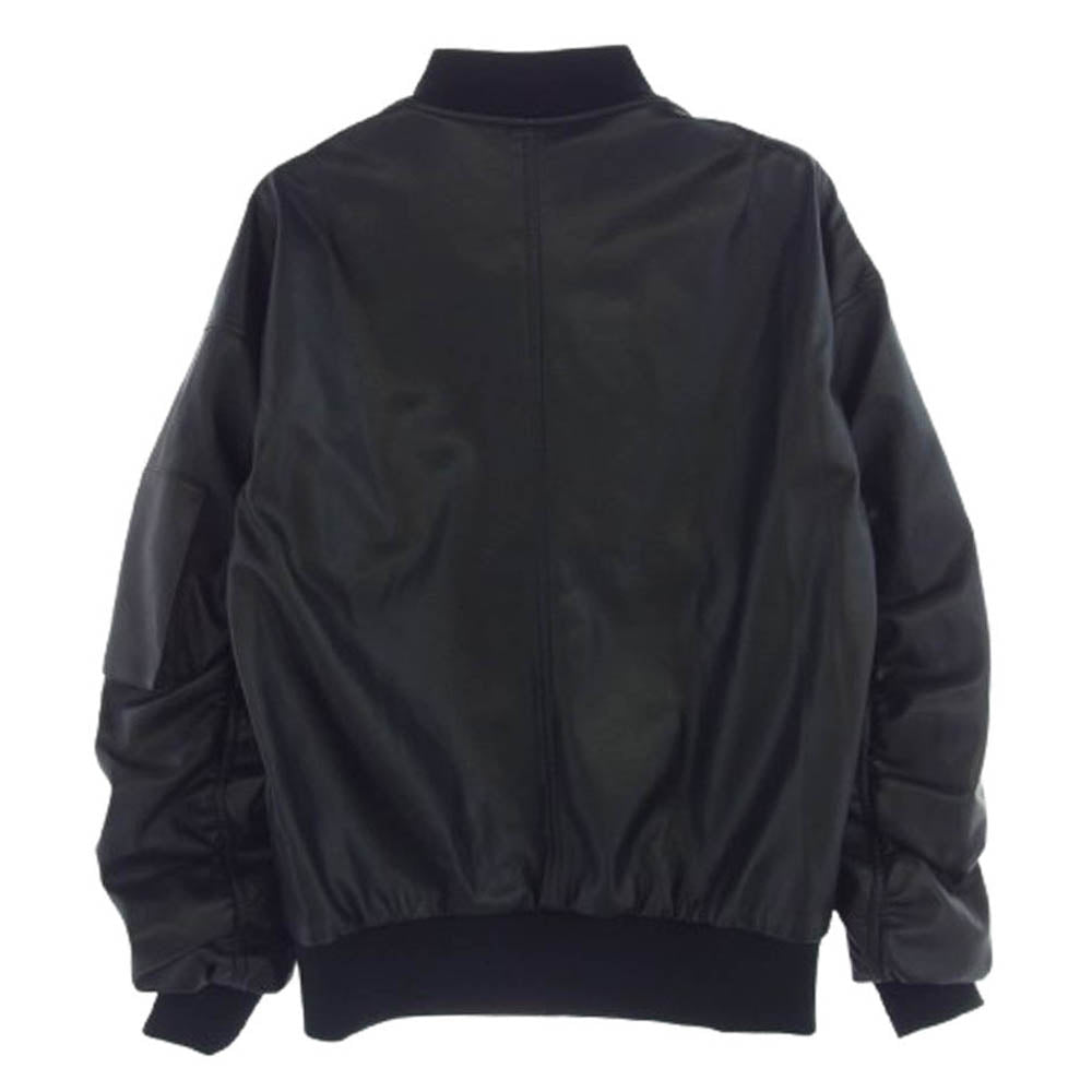 リサウンドクロージング RC33-JK-003 DAVID JACKET MA-1 エコレザー フライト ジャケット ブルゾン ブラック系 1【中古】