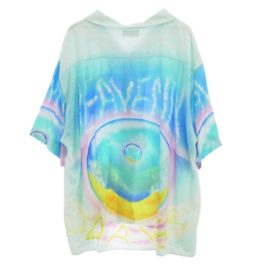 CELINE セリーヌ 2C517357Q MARCELO LANVIN レーヨン オープンカラー 半袖シャツ マルチカラー系 41【極上美品】【中古】