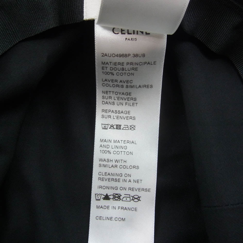 CELINE セリーヌ 2AUO4968P Hedi Slimane LOGO BUCKET HAT エディスリマン ロゴ バケットハット ブラック系 M【極上美品】【中古】